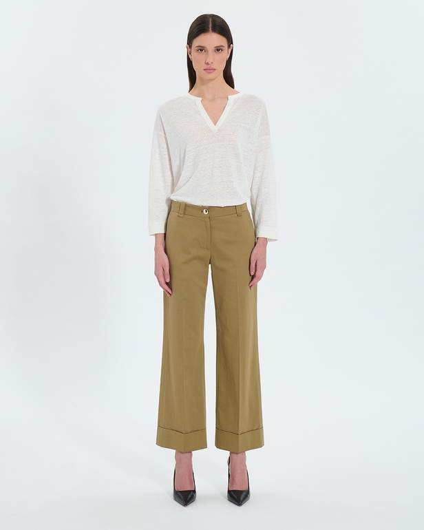 Pantalon Parly Pantalon fluide kaki ZAPA