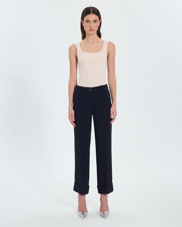 Pantalon Parly Pantalon fluide en cr&ecirc;pe nocturne ZAPA