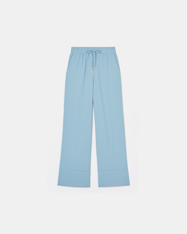 Pantalon Poesie Pantalon fluide bleu hortensia ZAPA