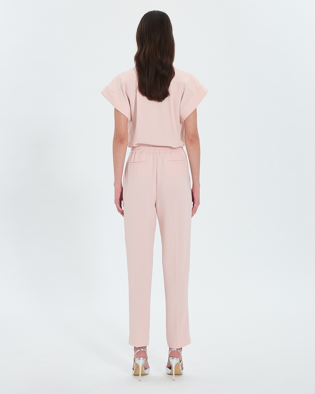 Pantalon Piel Pantalon ample en cr&ecirc;pe nude ZAPA