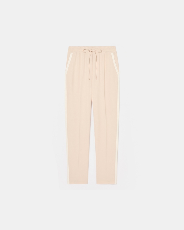 Pantalon Piel Pantalon ample en cr&ecirc;pe nude ZAPA