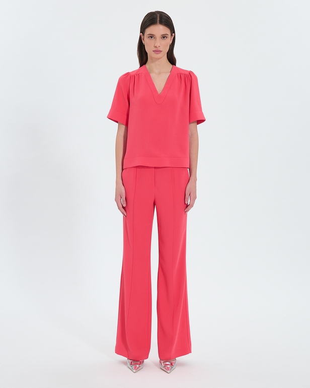 Pantalon Pervenche Pantalon fluide corail ZAPA