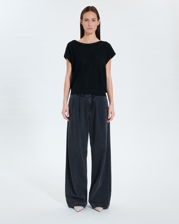 Pull Pradel Pull fin noir paillet&eacute; ZAPA