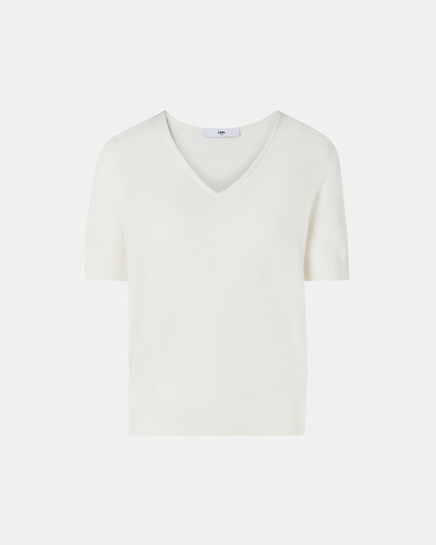 Pull Narvi Pull manches courtes &eacute;cru ZAPA