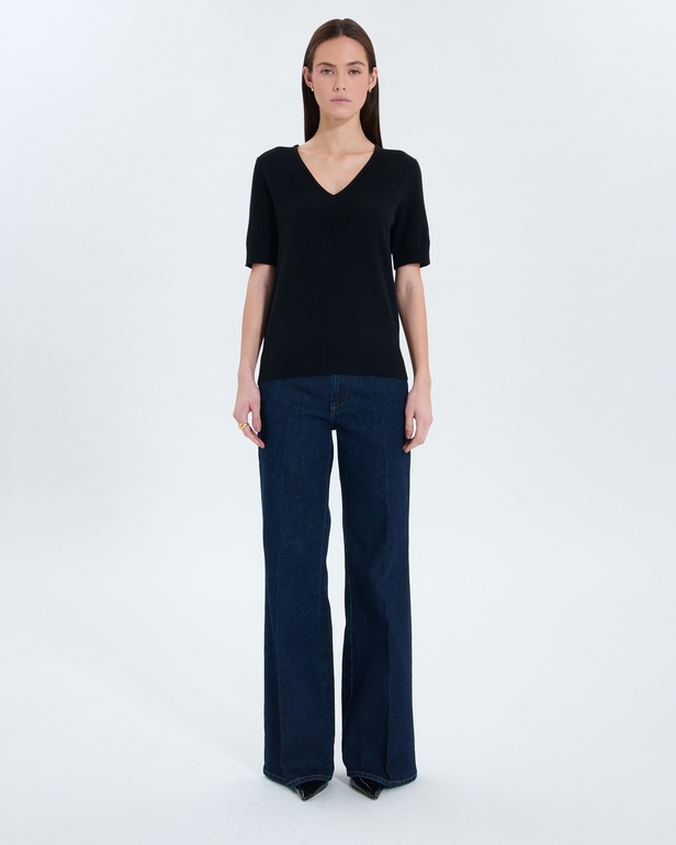 Pull Narvi Pull manches courtes noir ZAPA