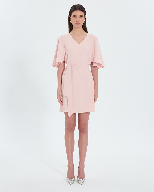 Robe Rubilinda Robe courte en cr&ecirc;pe nude ZAPA