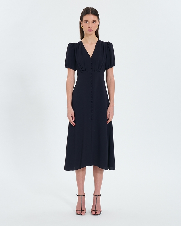 Robe Romarine Robe midi en cr&ecirc;pe nocturne ZAPA