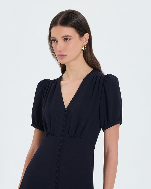 Robe Romarine Robe midi en cr&ecirc;pe nocturne ZAPA