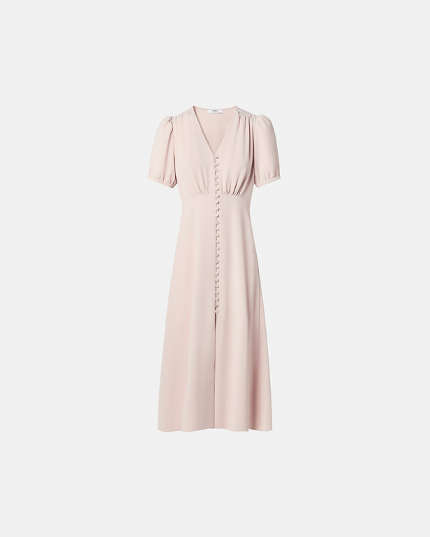 Robe Romarine Robe midi en cr&ecirc;pe nude ZAPA