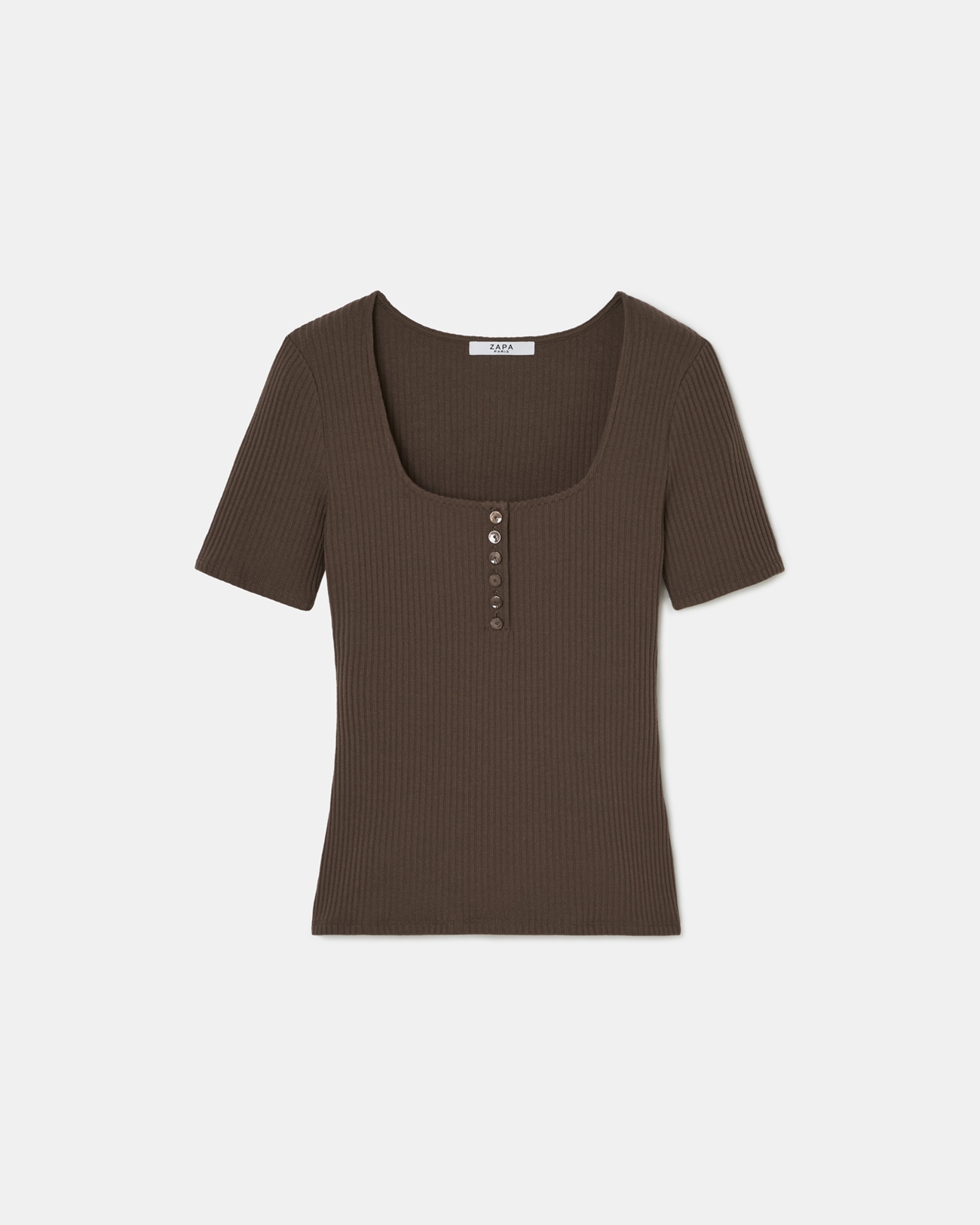 Top Toyan Top ajust&eacute; chocolat ZAPA