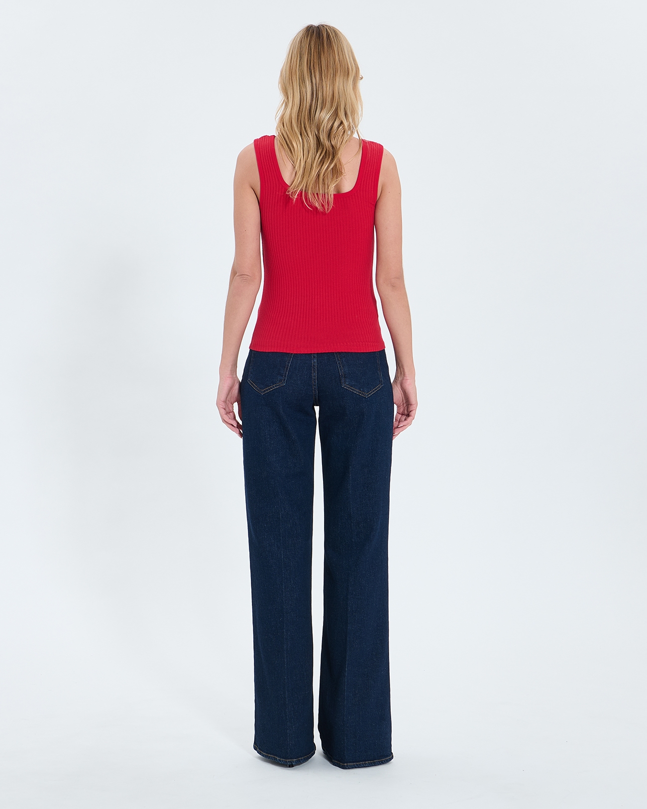 Top Torride D&eacute;bardeur en maille rouge ZAPA