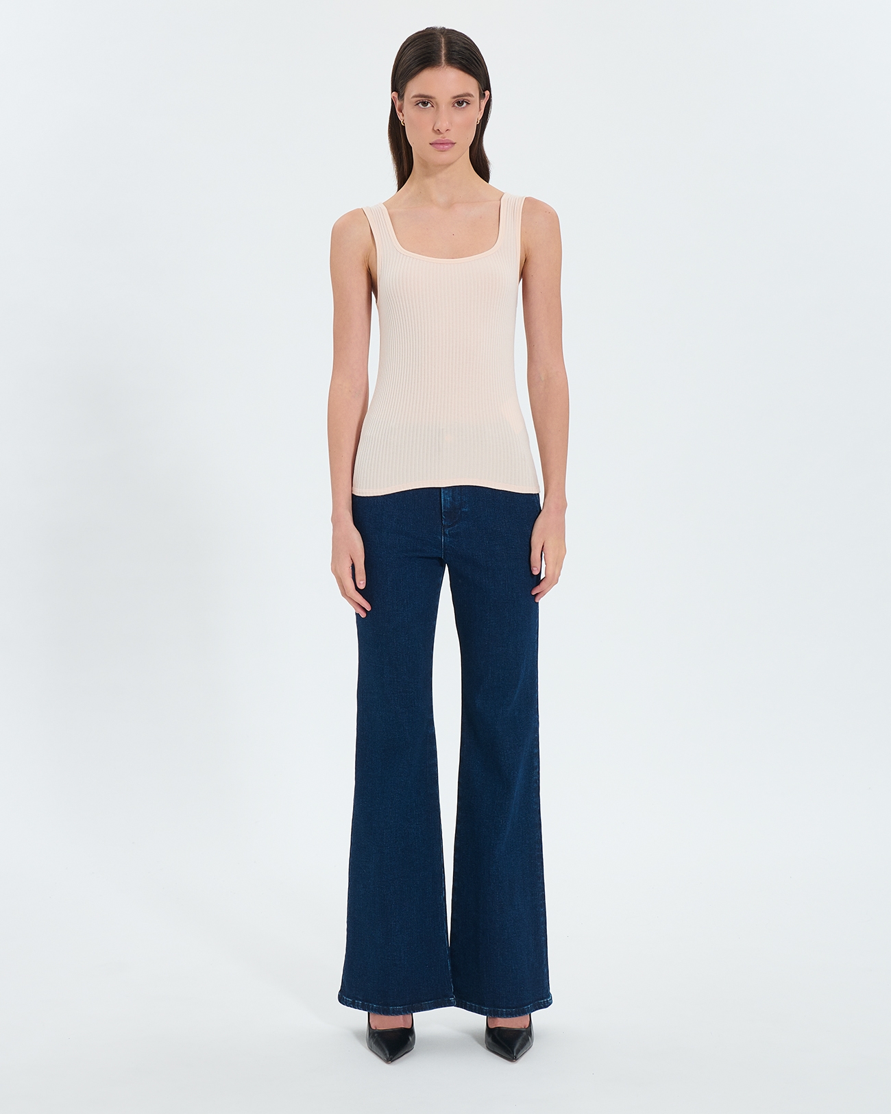 Top Torride D&eacute;bardeur en maille nude ZAPA
