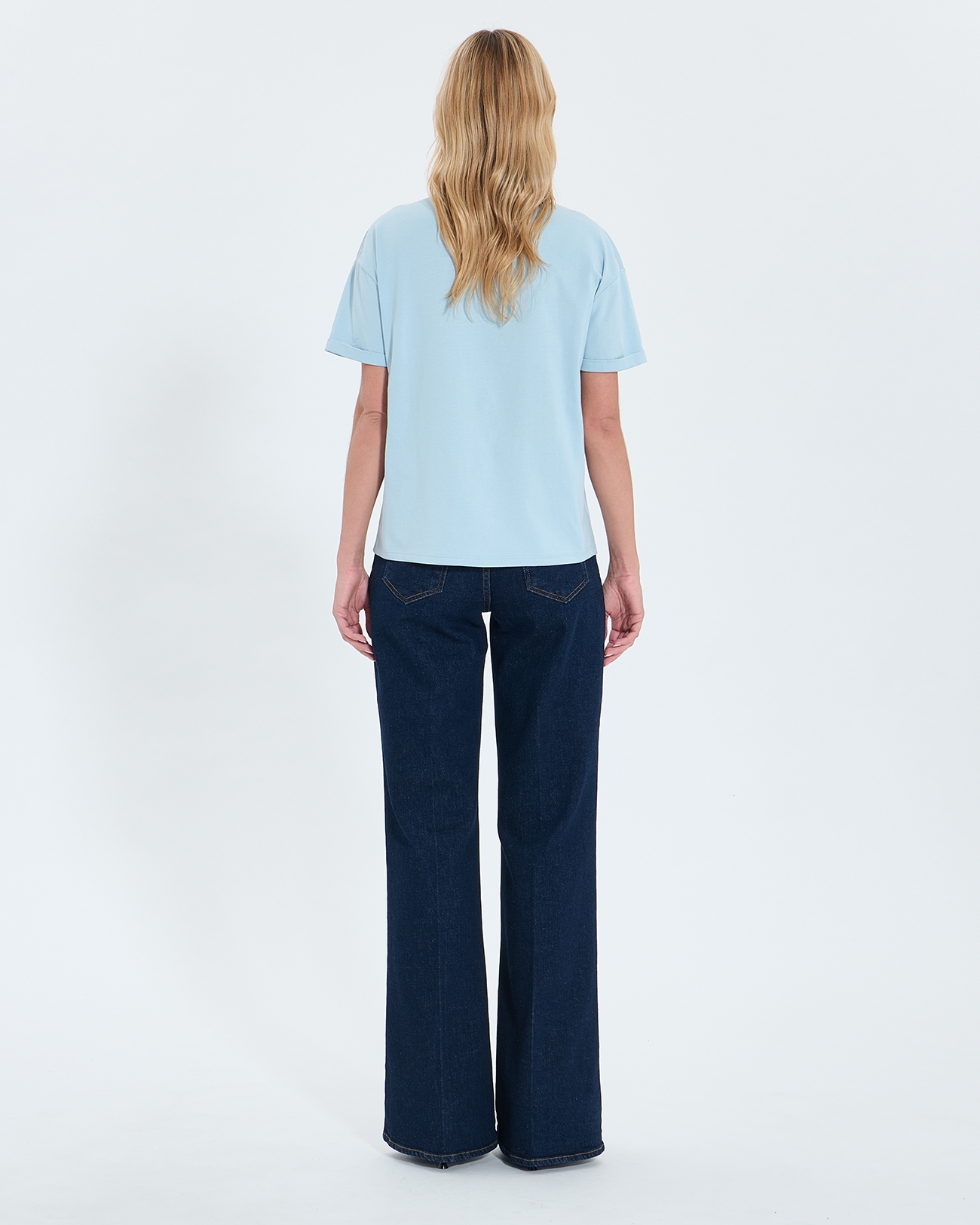 Top Taylor Tee-shirt ajust&eacute; en coton bleu ciel ZAPA