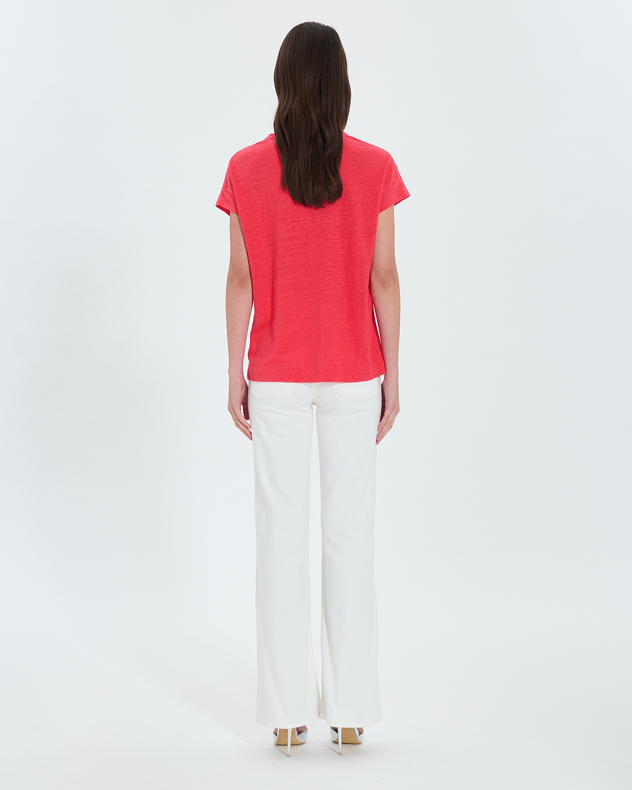 Top Thebes Top en lin corail ZAPA