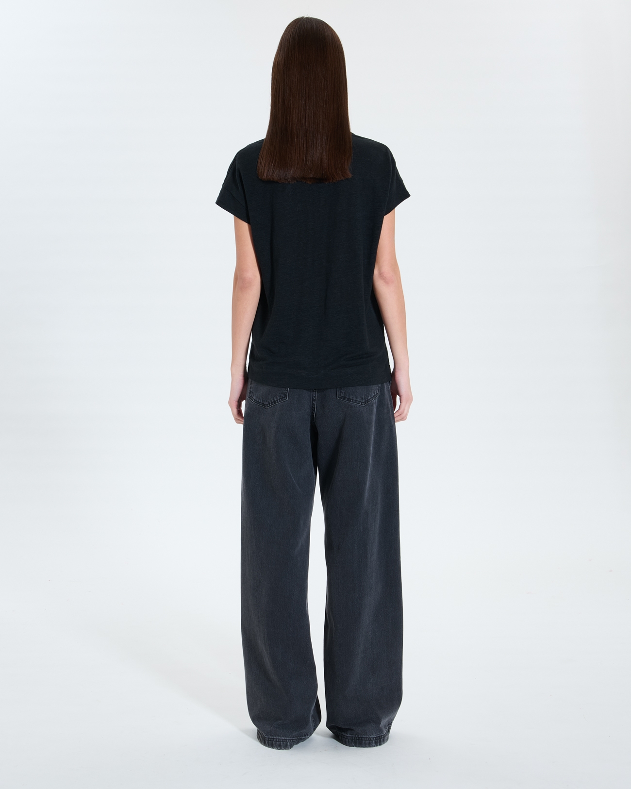 Top Thebes Top en lin noir ZAPA