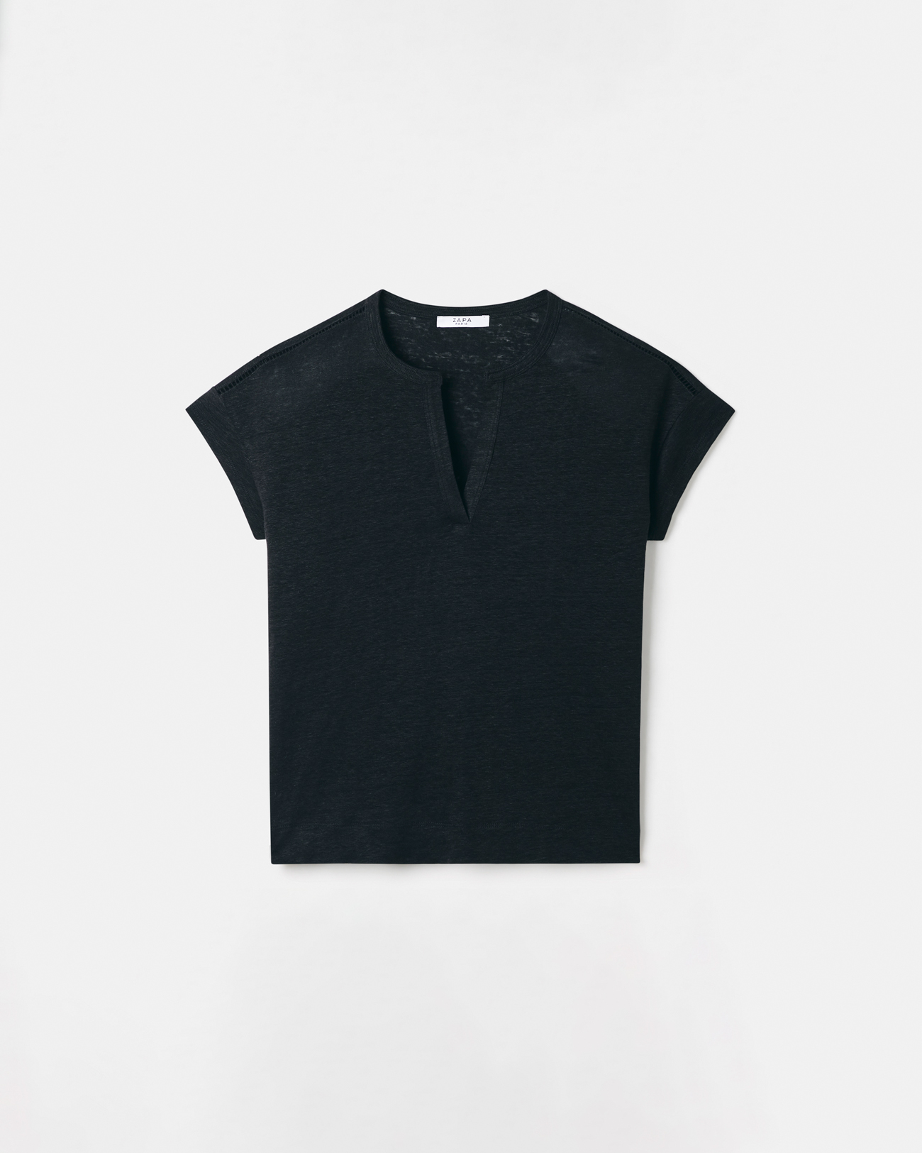 Top Thebes Top en lin noir ZAPA