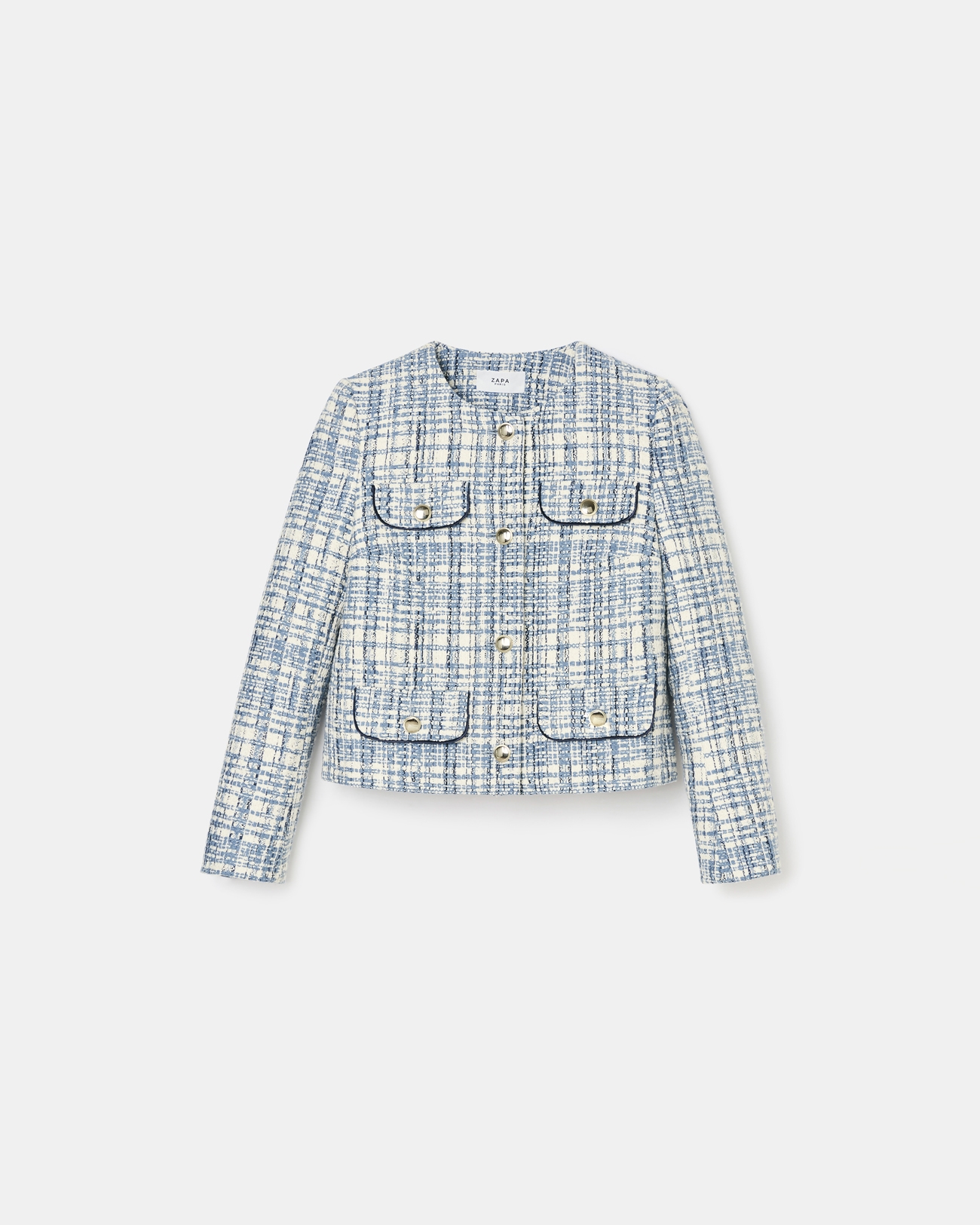Veste Valsa Veste en tweed bleue ZAPA