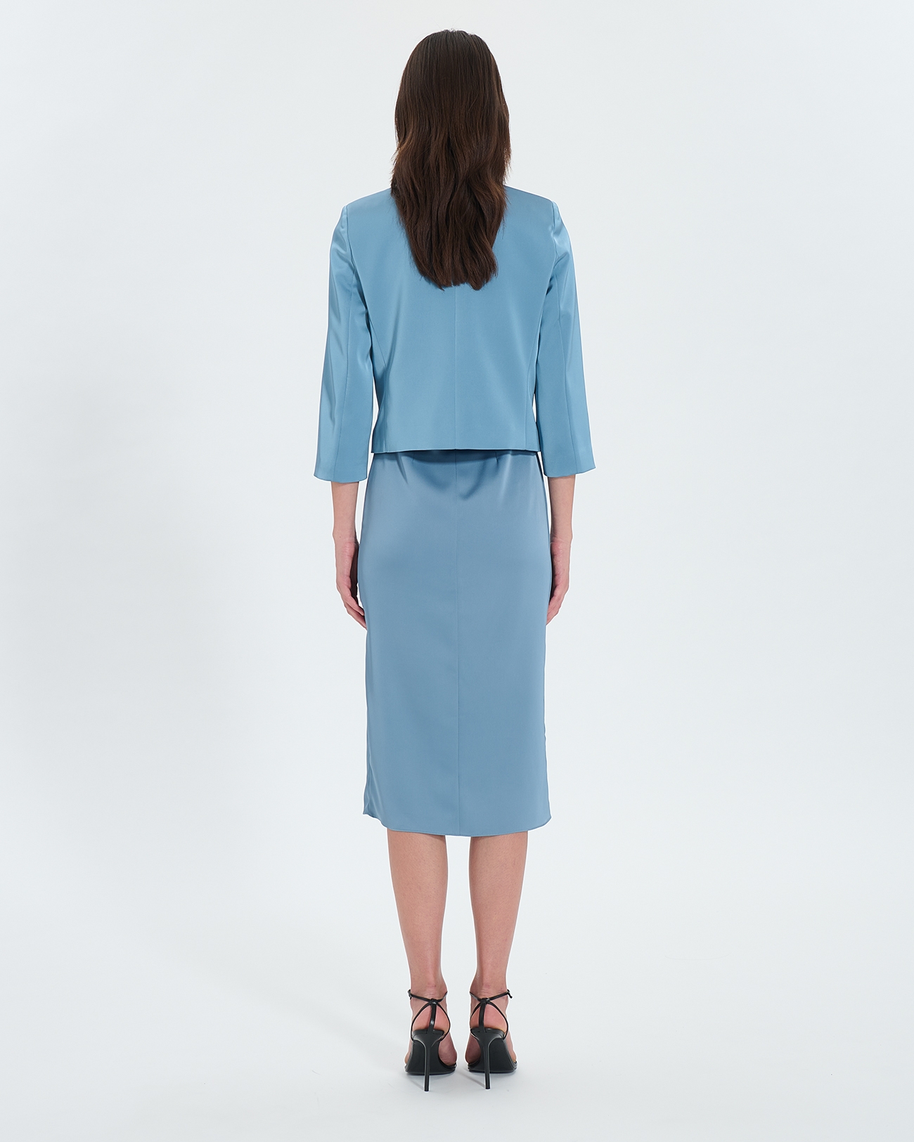 Veste Vickio Veste courte satin&eacute;e bleue ZAPA