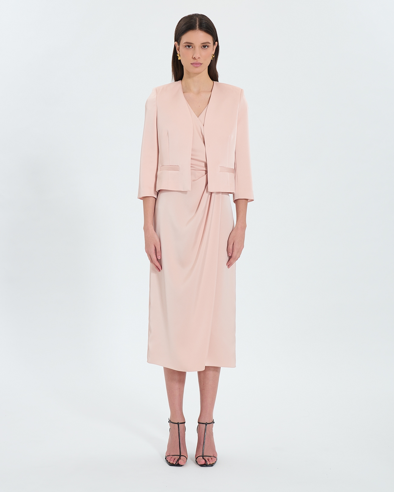 Veste Vickio Veste courte satin&eacute;e nude ZAPA