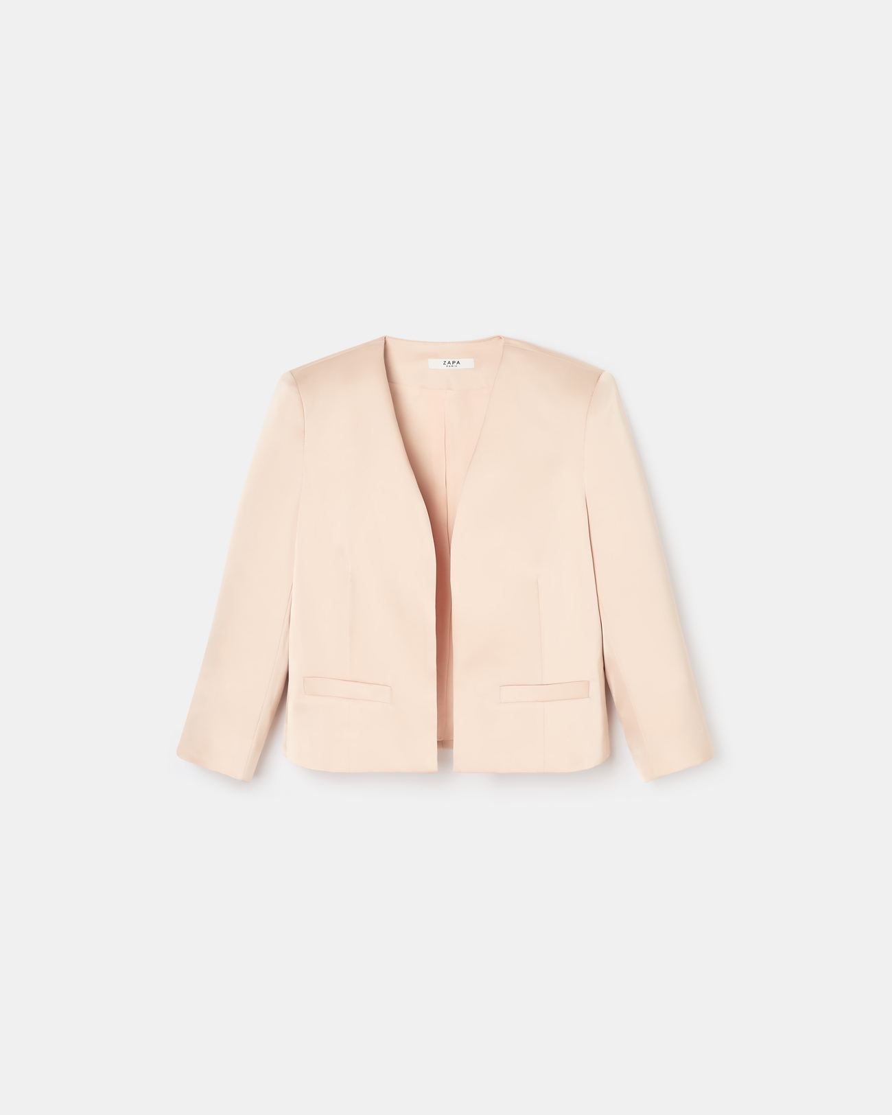Veste Vickio Veste courte satin&eacute;e nude ZAPA