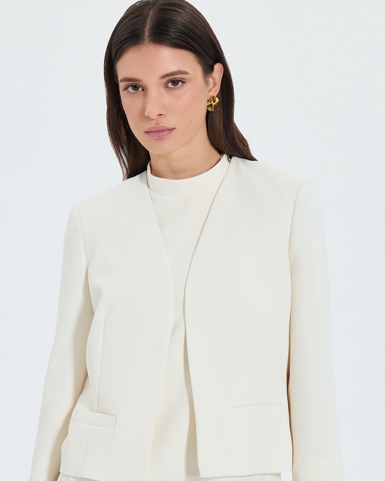Veste Vickio Veste courte en cr&ecirc;pe &eacute;crue ZAPA