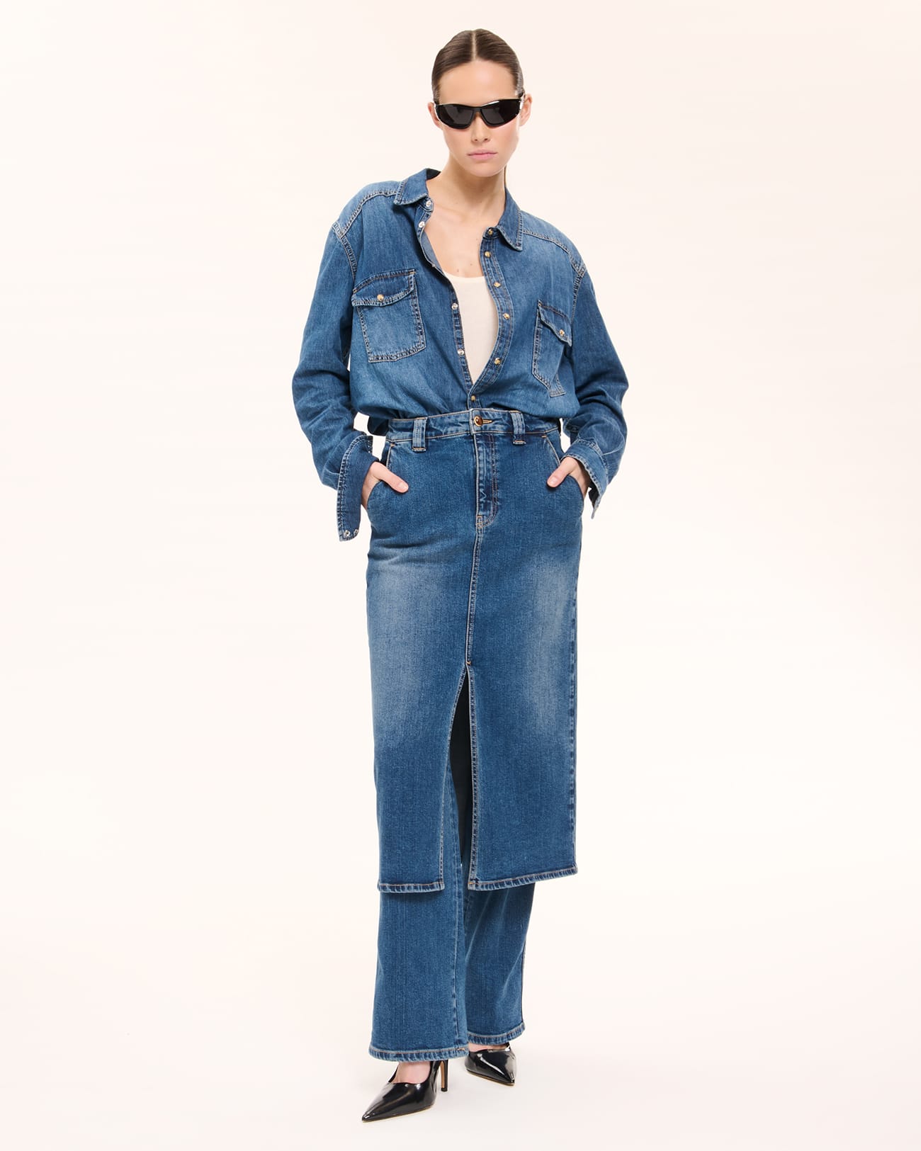 Chemise Charlotte Chemise en jean dark blue ZAPA