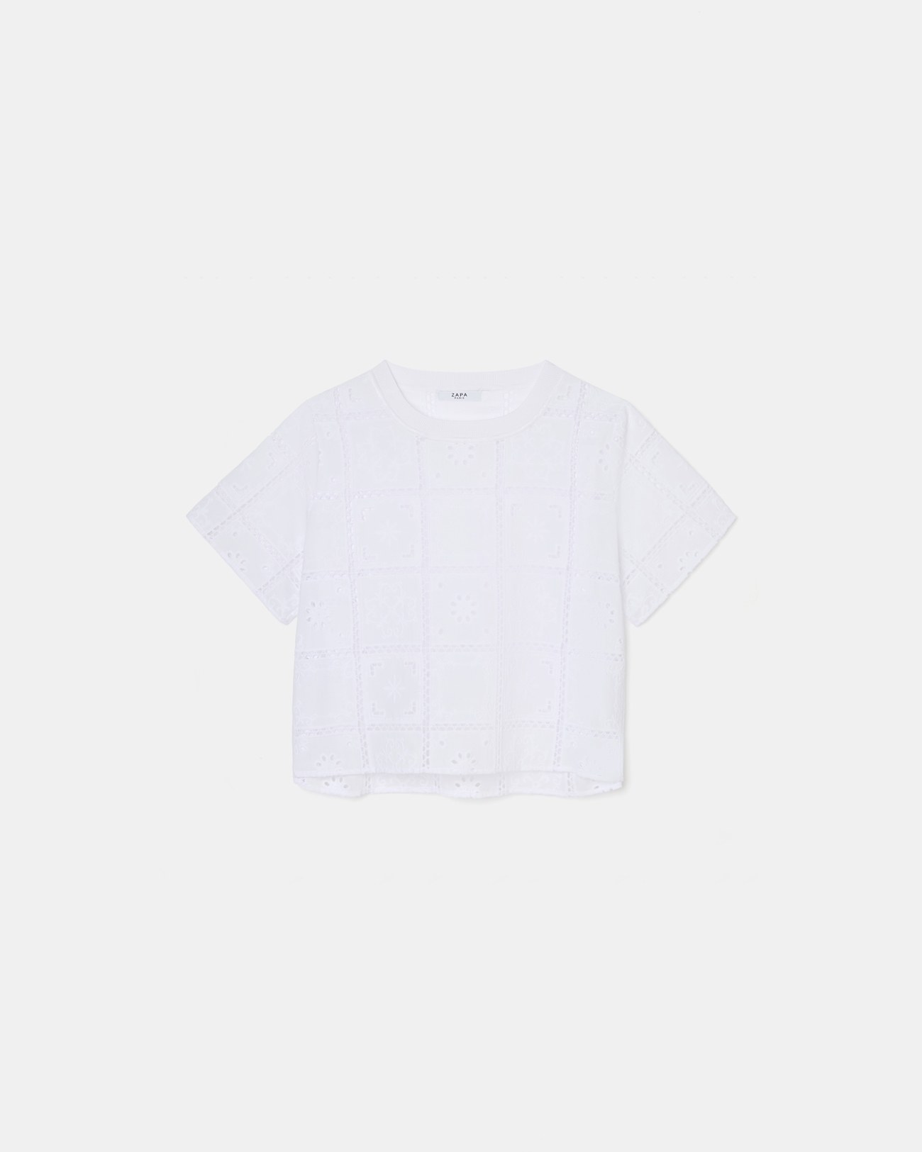 Top Trevor Top en broderie anglaise &eacute;cru ZAPA