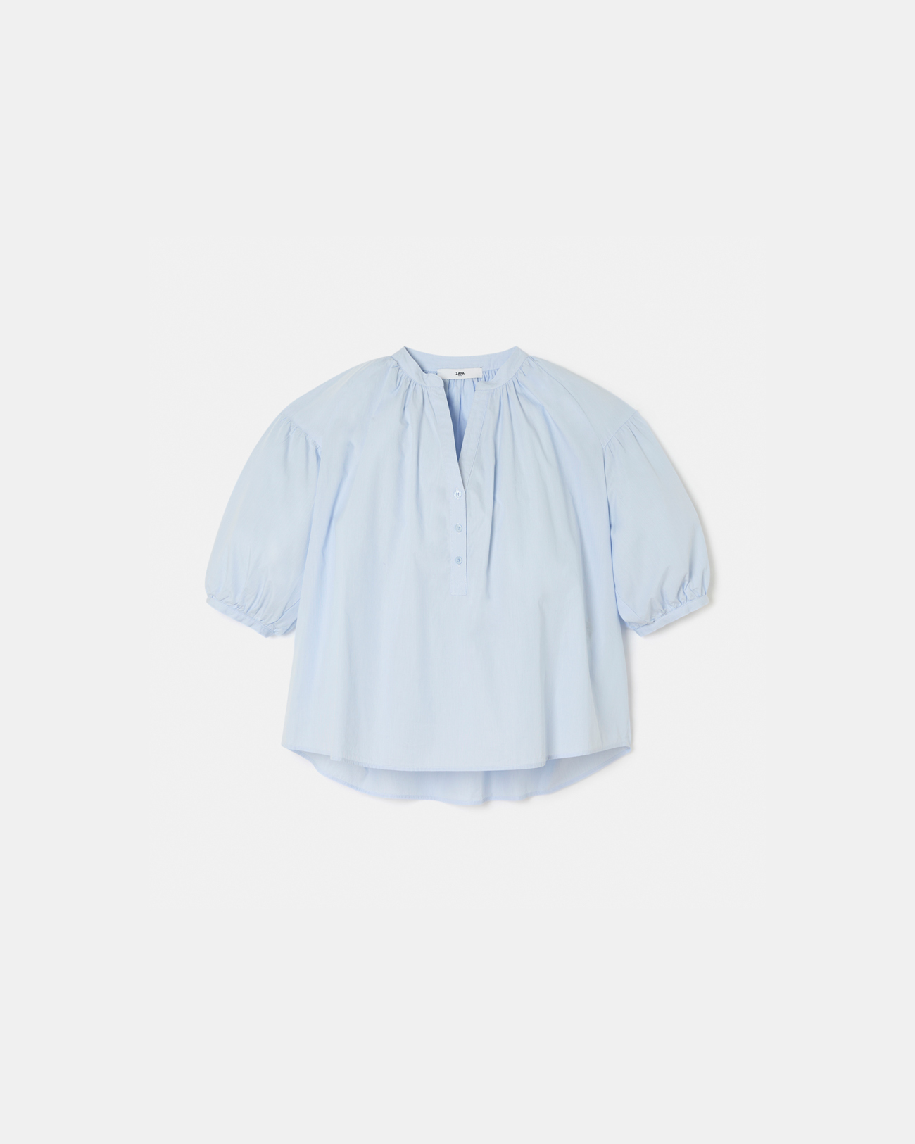 Chemise Cora Blouse fluide en coton bleue ciel ZAPA