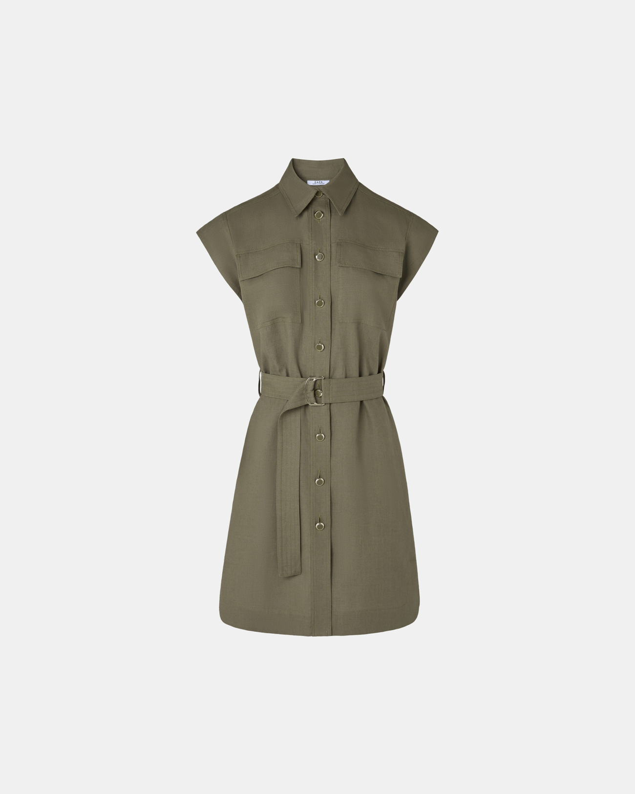Robe Rosen Robe chemise kaki ZAPA
