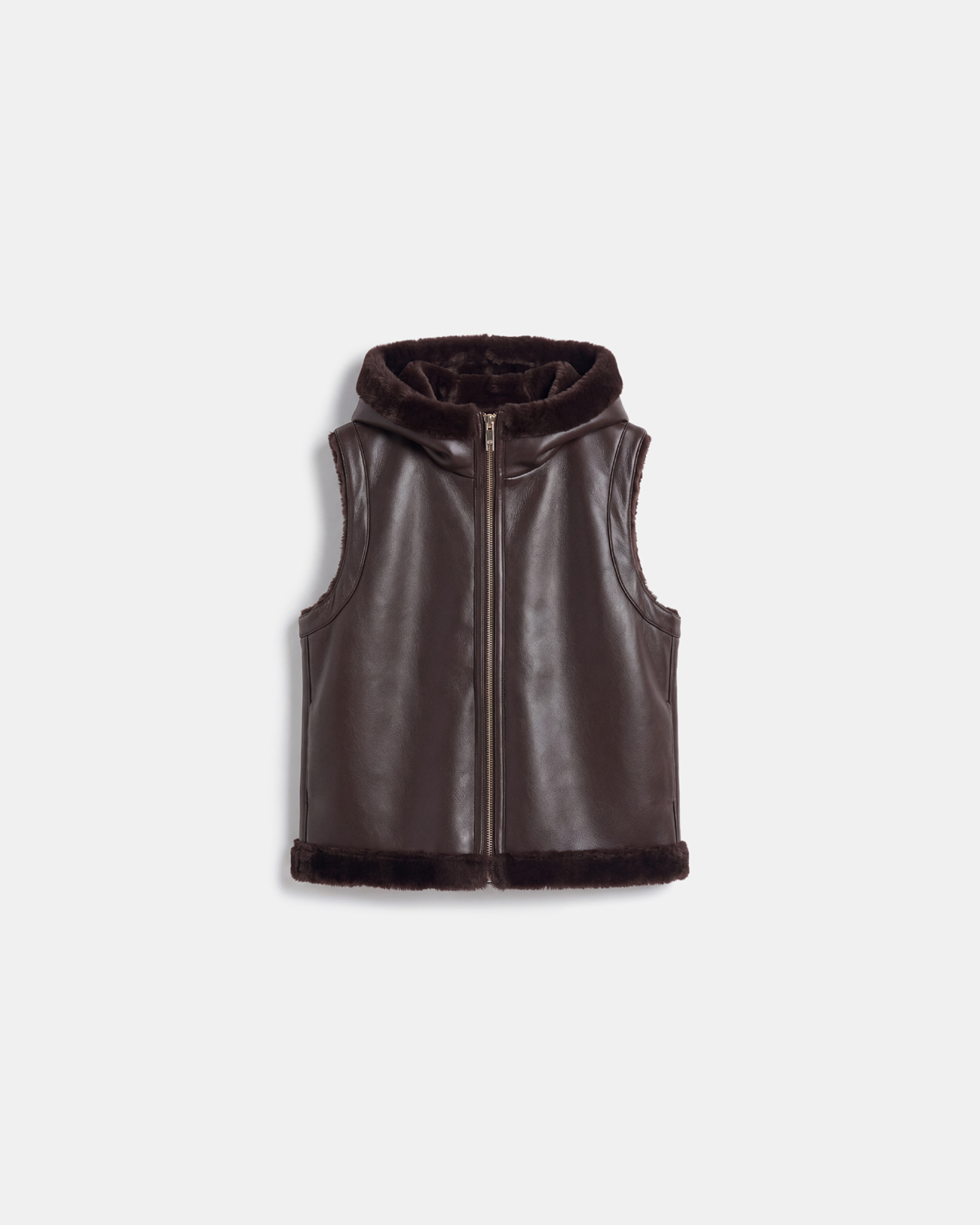 Gilet Gentab Gilet r&eacute;versible chocolat ZAPA