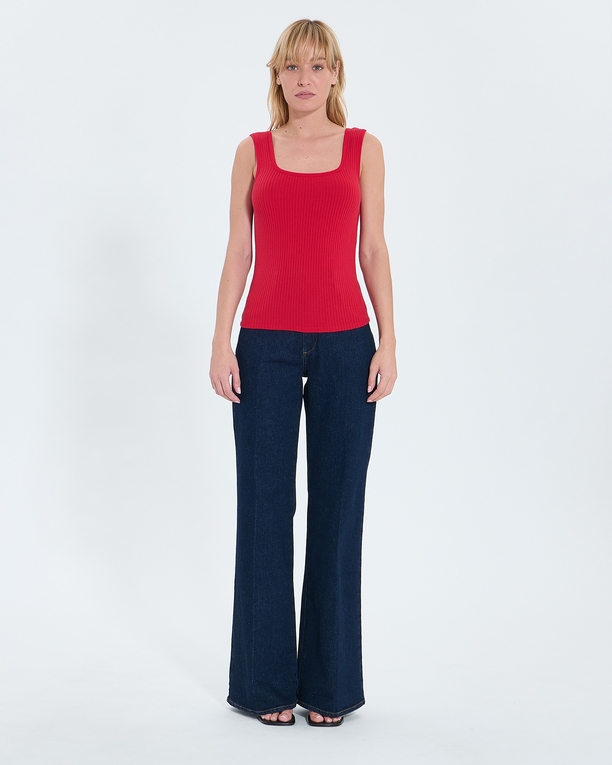 Top Torride Débardeur en maille rouge ZAPA