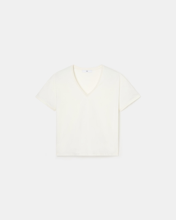 Top Taylor Tee-shirt ajusté en coton écru ZAPA