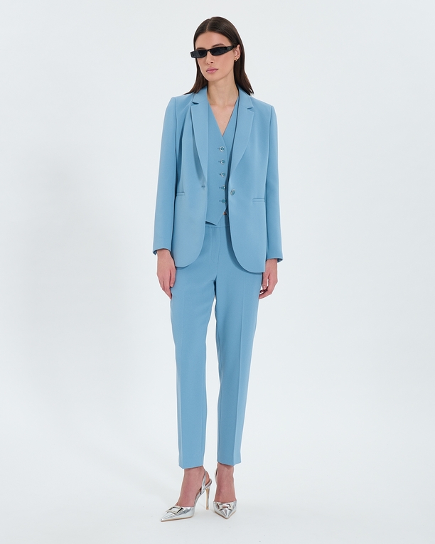 Veste Victorina Veste de costume en crêpe bleu ZAPA