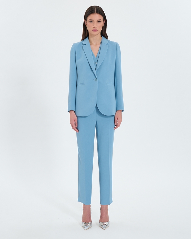 Veste Victorina Veste de costume en crêpe bleu ZAPA