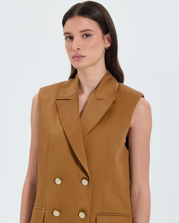 Veste Vaasa Veste sans manches tabac ZAPA