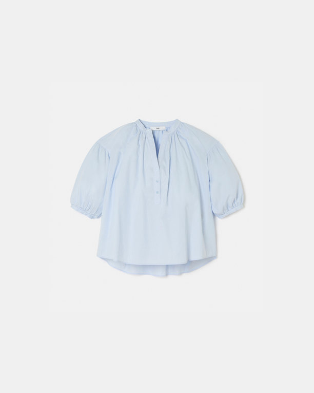 Chemise Cora Blouse fluide en coton bleue ciel ZAPA