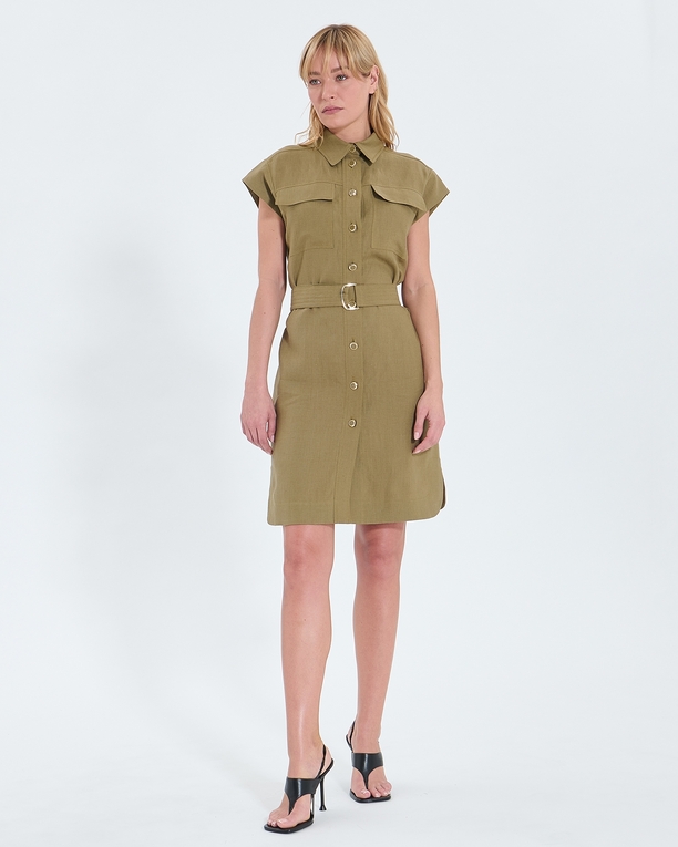 Robe Rosen Robe chemise kaki ZAPA