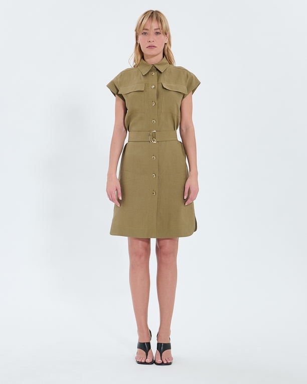 Robe Rosen Robe chemise kaki ZAPA