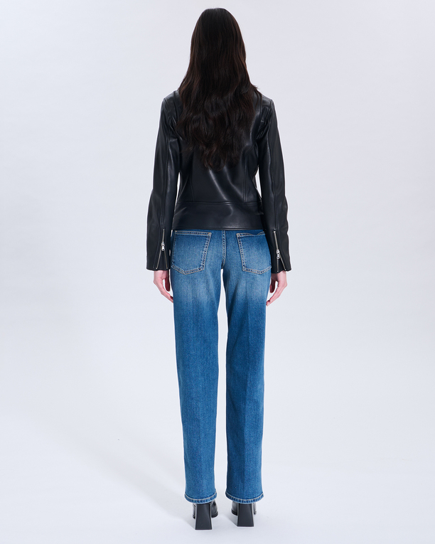 Veste Hancore Perfecto en cuir noir ZAPA