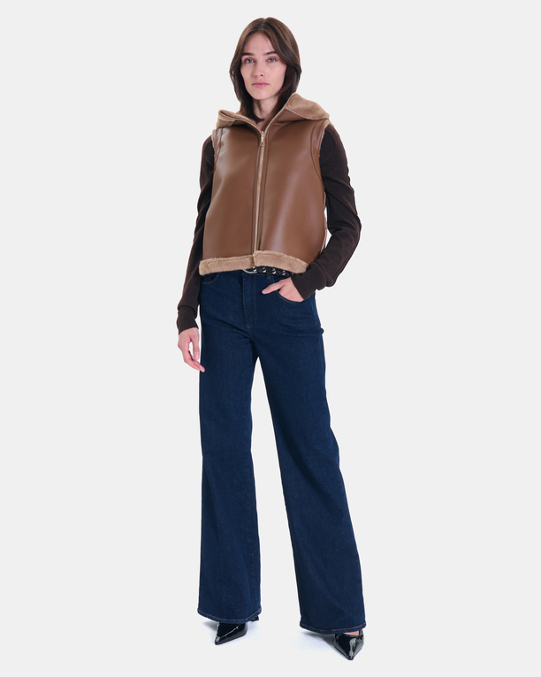 Gilet Gentab Gilet réversible camel ZAPA