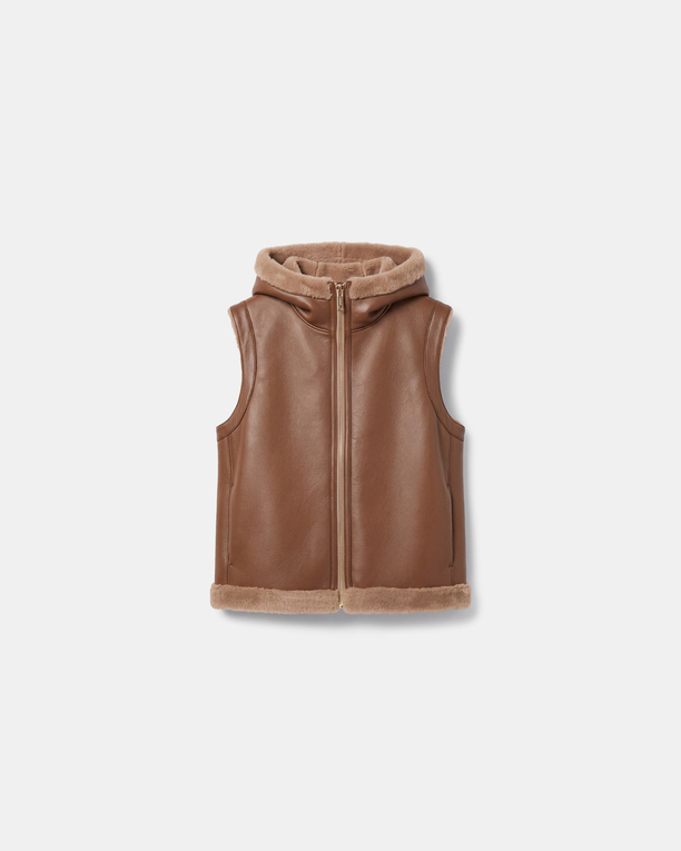 Gilet Gentab Gilet réversible camel ZAPA