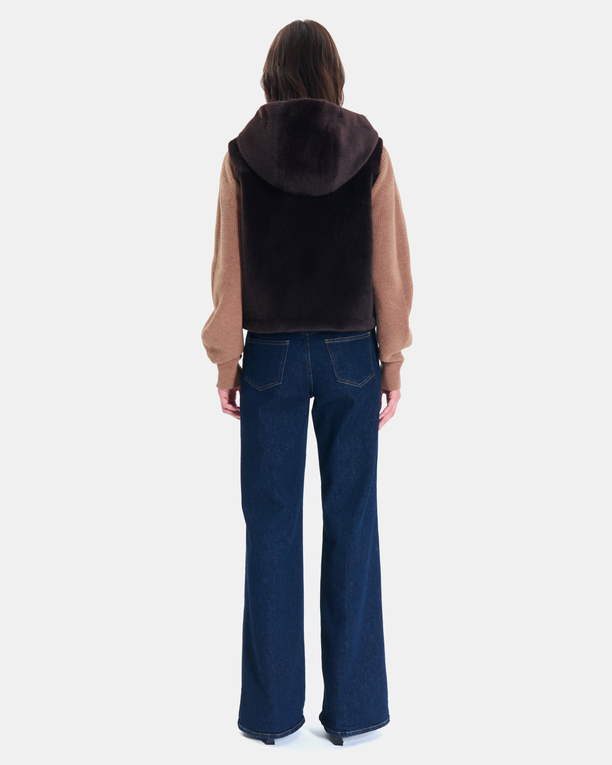 Gilet Gentab Gilet réversible chocolat ZAPA