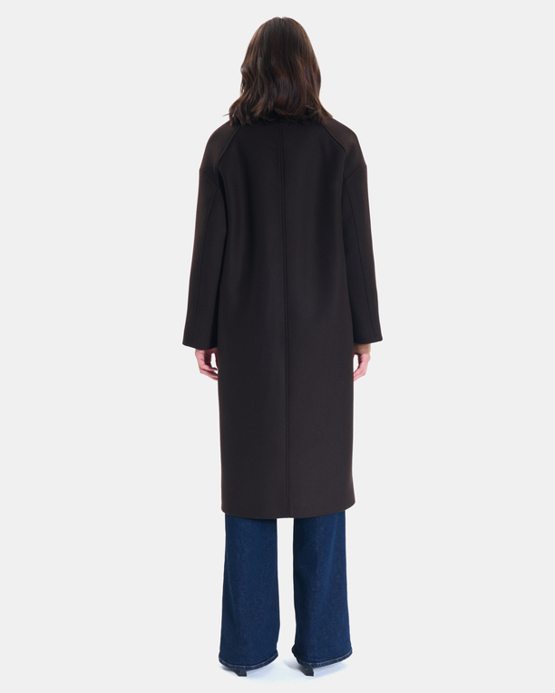 Manteau Miranda Manteau long en laine mélangée chocolat ZAPA