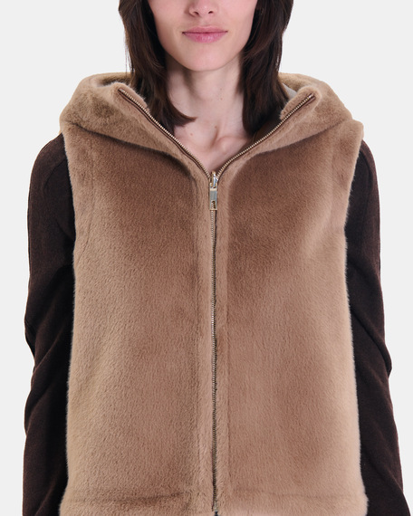 Gilet gentab gilet r&eacute;versible camel zapa