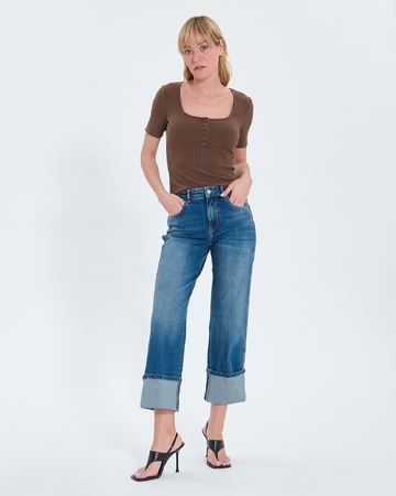 Top Toyan Top ajusté chocolat ZAPA