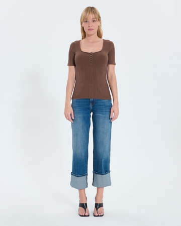 Top Toyan Top ajusté chocolat ZAPA