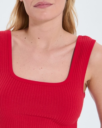 Top Torride Débardeur en maille rouge ZAPA