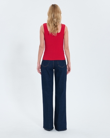 Top Torride Débardeur en maille rouge ZAPA