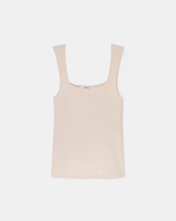 Top Torride D&eacute;bardeur en maille nude ZAPA