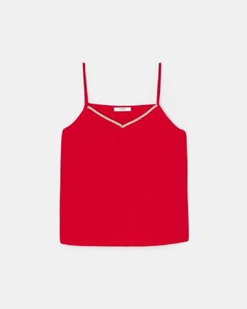 Top Tobera D&eacute;bardeur rouge ZAPA